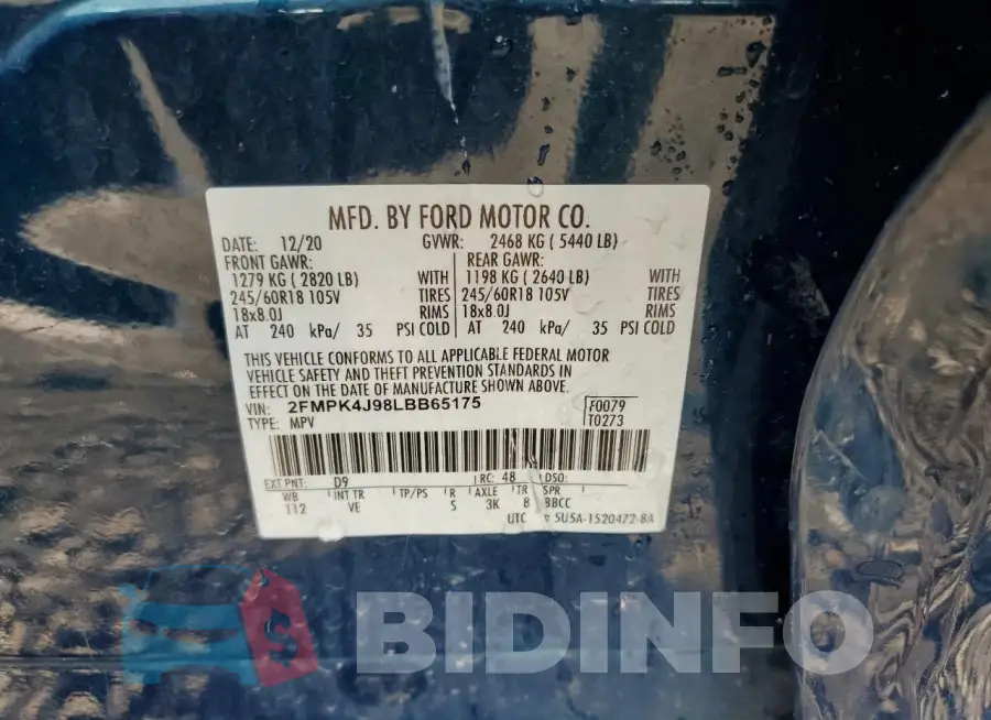 2FMPK4J98LBB65175 Photo# 13