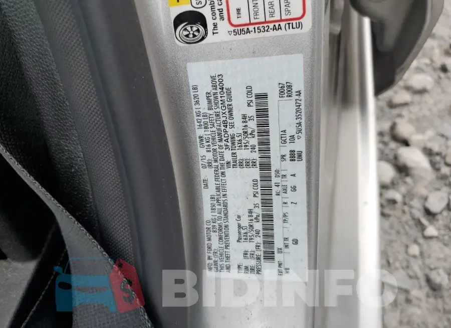 3FADP4BJXGM104003 Photo# 12