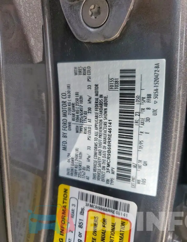 3FMCR9B68RRE46141 Photo# 12
