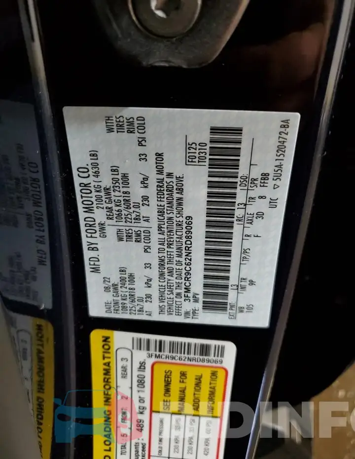 3FMCR9C62NRD89069 Photo# 14