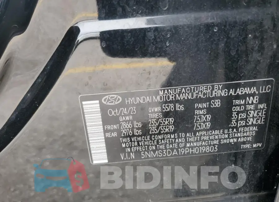 5NMS3DA19PH019803 Photo# 13