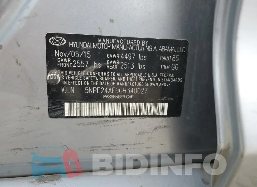 5NPE24AF9GH340027 Photo# 12
