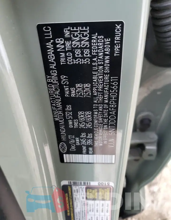 5NTJDDAF8PH056611 Photo# 10