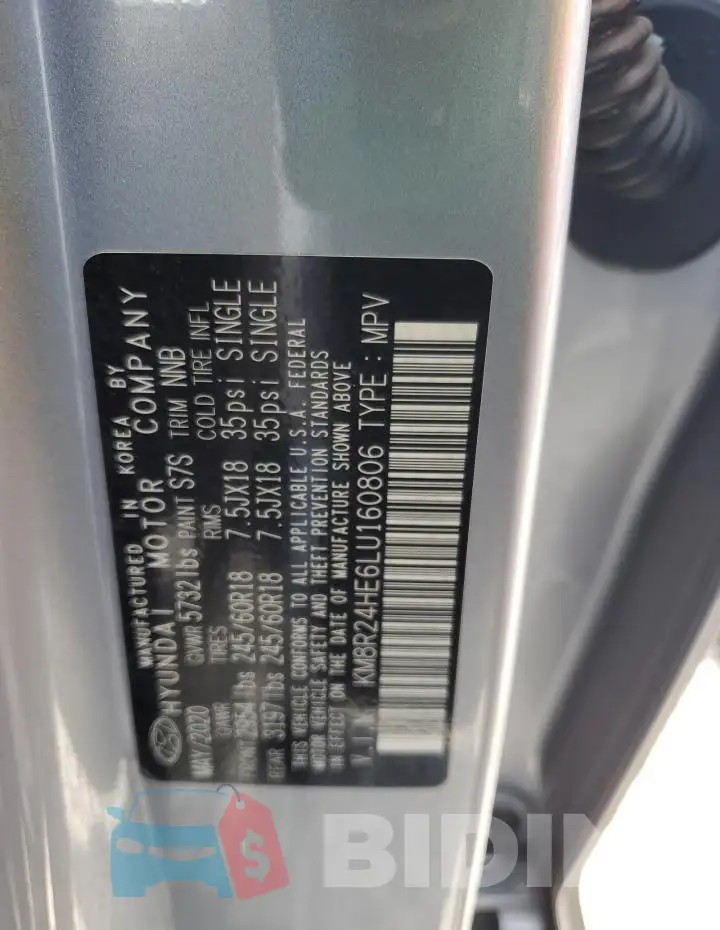 KM8R24HE6LU160806 Photo# 13