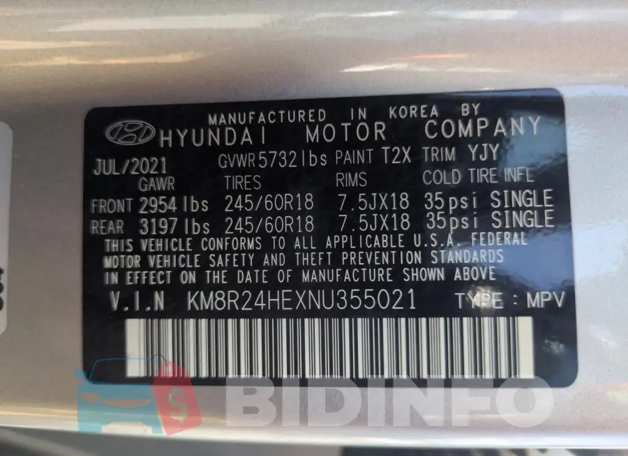 KM8R24HEXNU355021 Photo# 13
