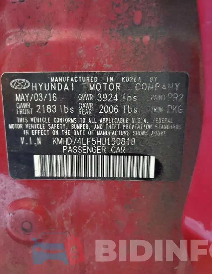 KMHD74LF5HU190818 Photo# 12