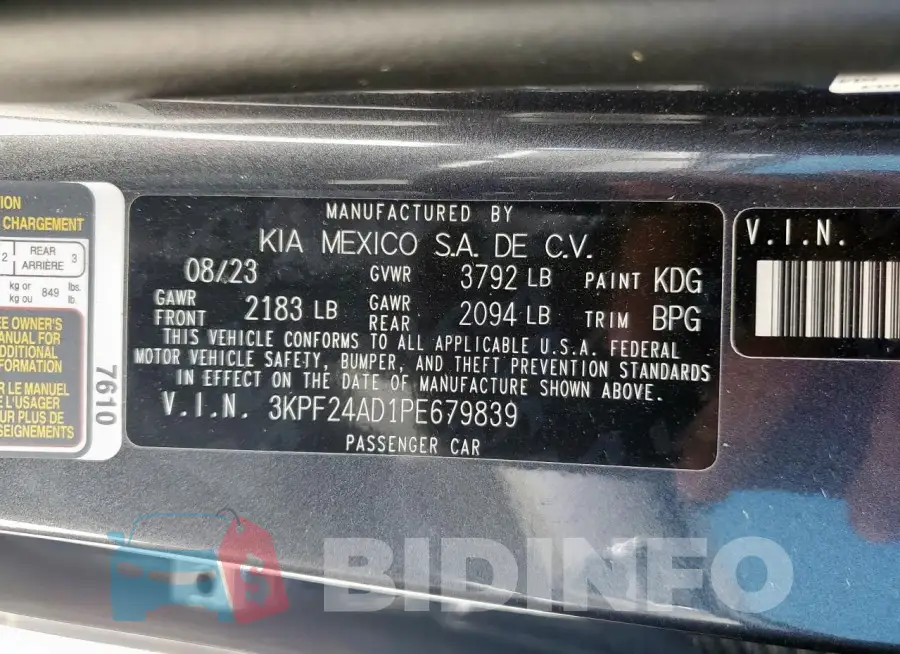 3KPF24AD1PE679839 Photo# 12