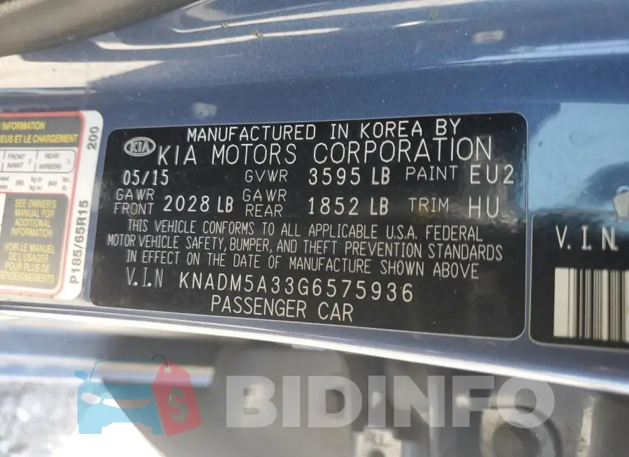 KNADM5A33G6575936 Photo# 12