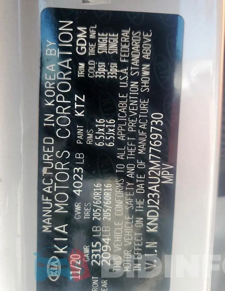 KNDJ23AU2M7769730 Photo# 13