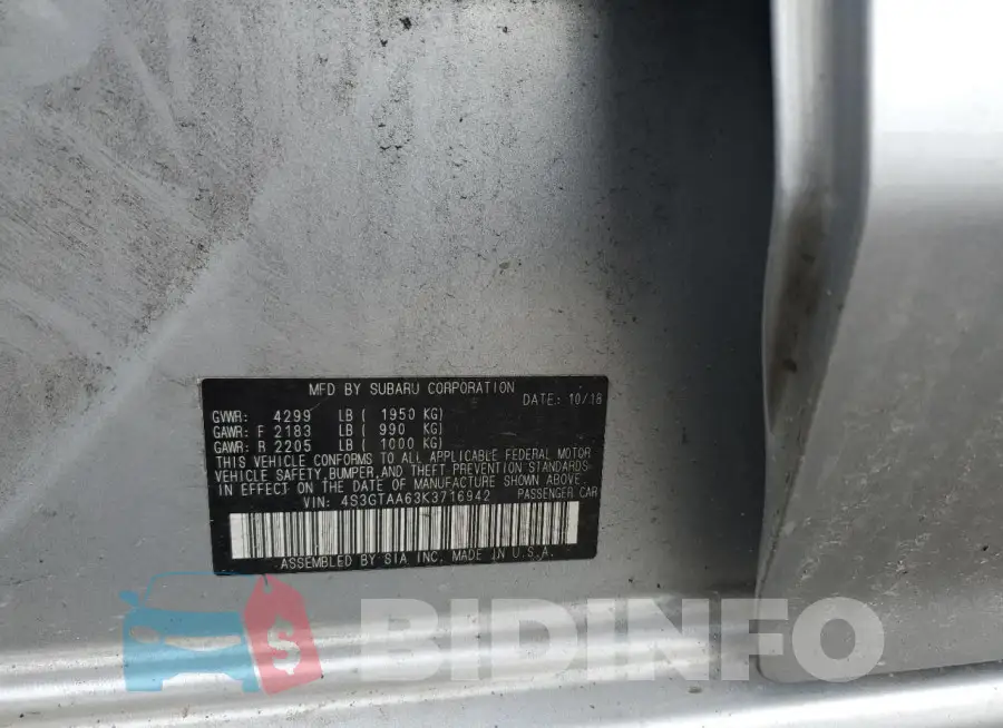 4S3GTAA63K3716942 Photo# 12