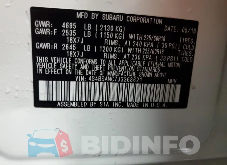 4S4BSANC7J3368621 Photo# 13