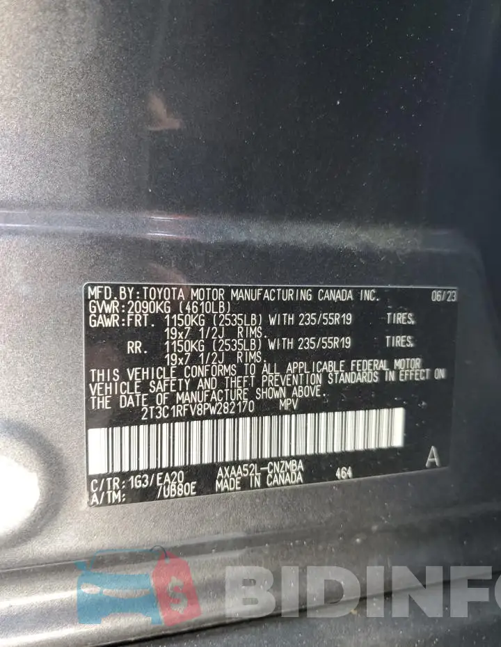 2T3C1RFV8PW282170 Photo# 14