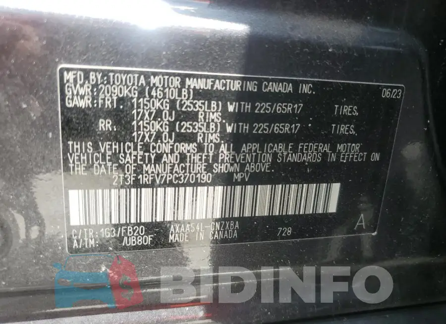 2T3F1RFV7PC370190 Photo# 13