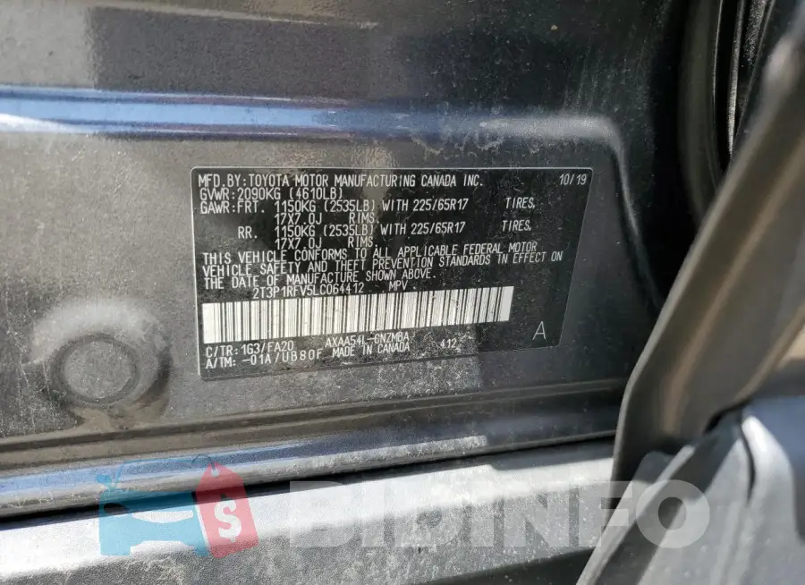 2T3P1RFV5LC064412 Photo# 13