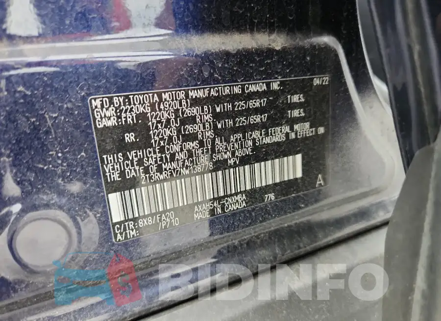 2T3RWRFV7NW138778 Photo# 13
