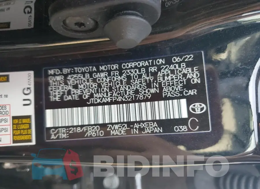 JTDKAMFP4N3217879 Photo# 13