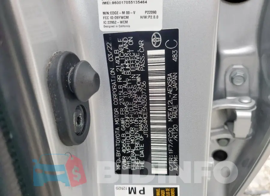JTDS4MCE5N3507736 Photo# 13