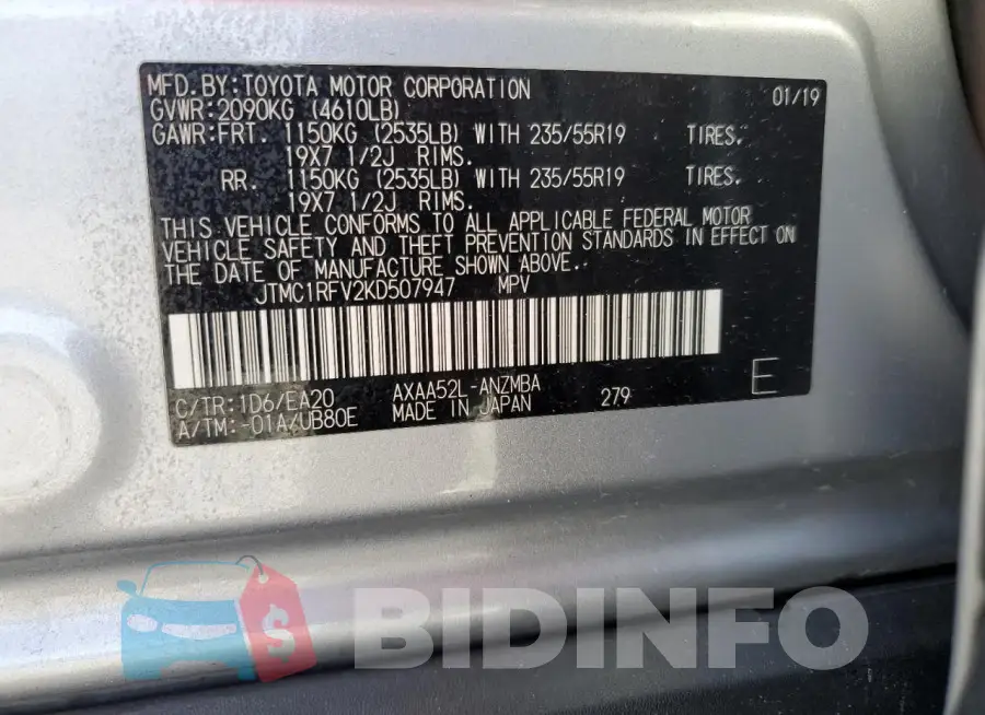 JTMC1RFV2KD507947 Photo# 13