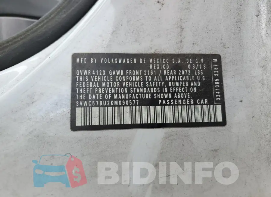 3VWC57BU2KM090577 Photo# 12