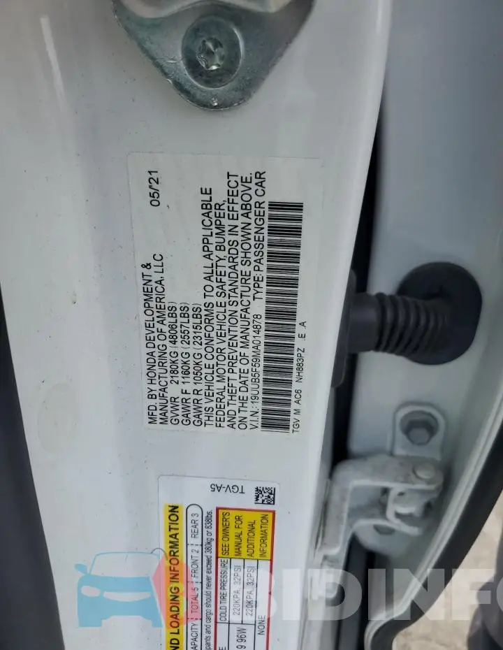 19UUB5F59MA014878 Photo# 12