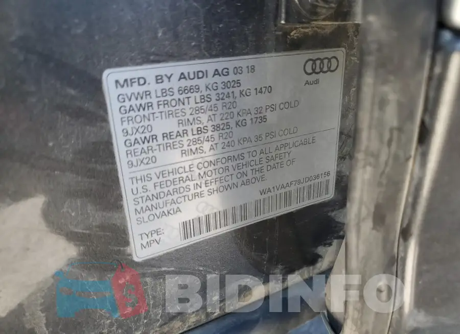 WA1VAAF79JD036156 Photo# 13