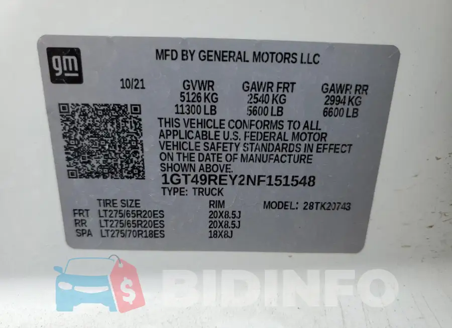 1GT49REY2NF151548 Photo# 12