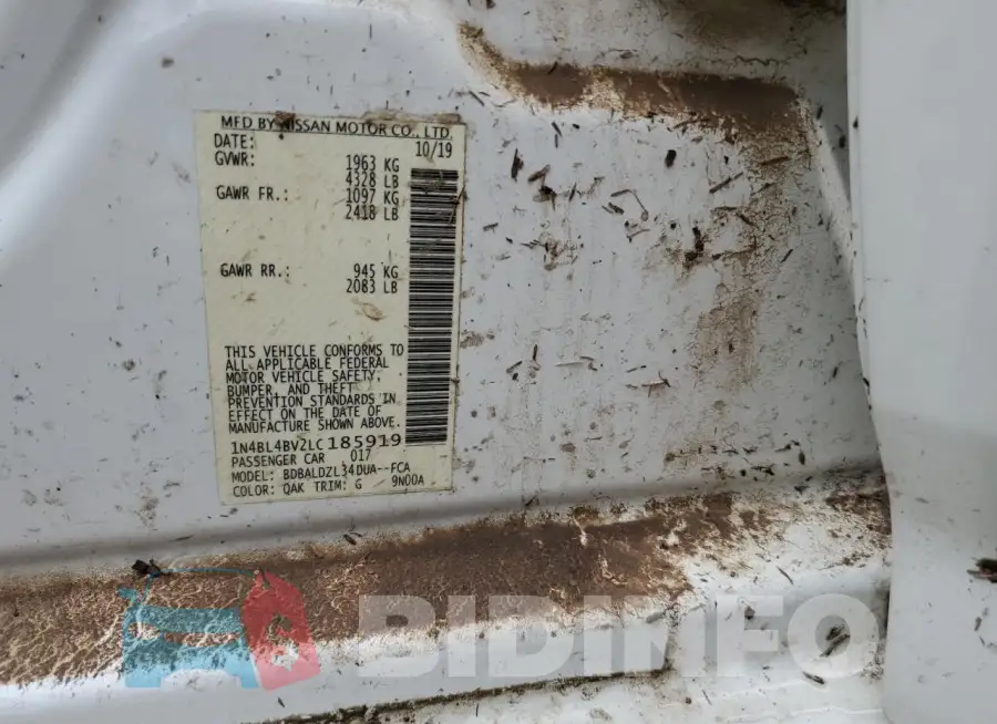 1N4BL4BV2LC185919 Photo# 12