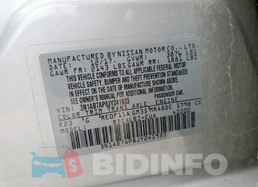 3N1AB7AP8JY241933 Photo# 13