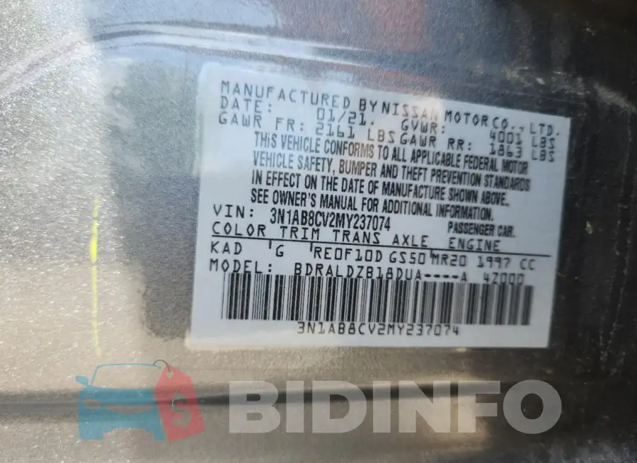 3N1AB8CV2MY237074 Photo# 12