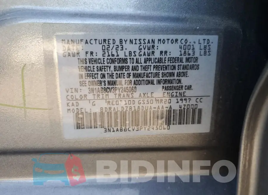 3N1AB8CV3PY245060 Photo# 12