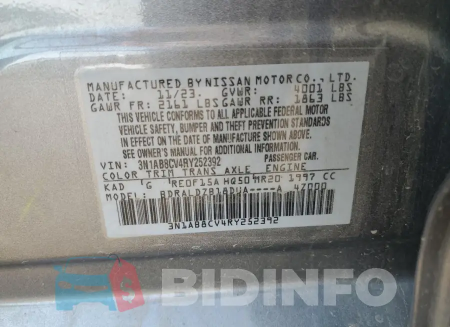 3N1AB8CV4RY252392 Photo# 12