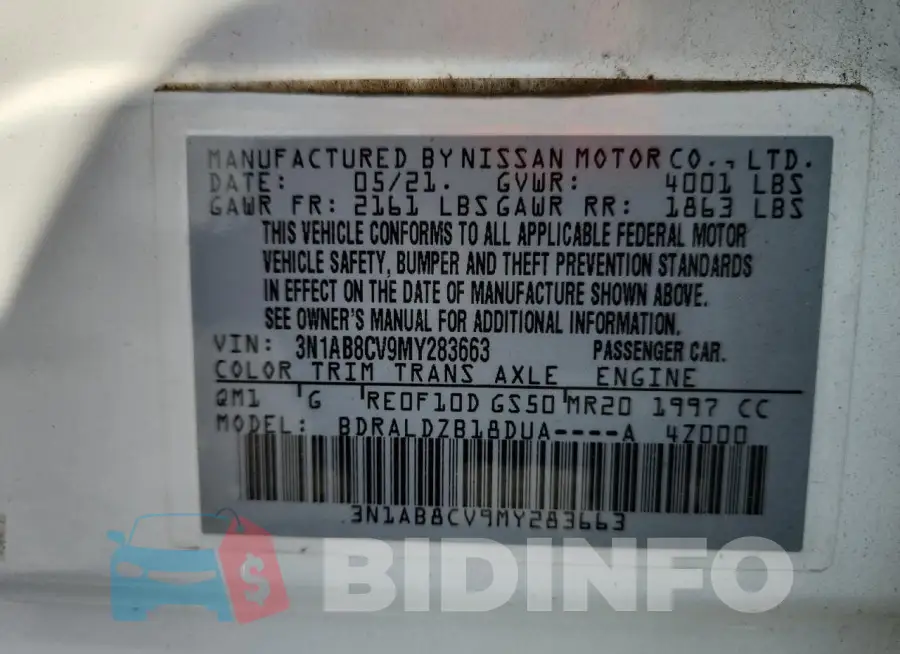 3N1AB8CV9MY283663 Photo# 12