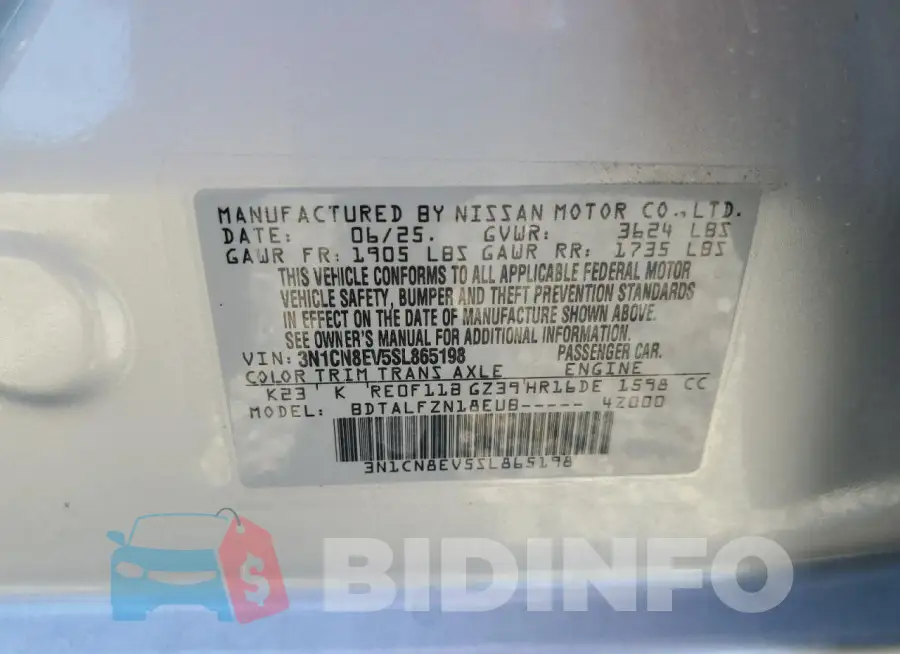 3N1CN8EV5SL865198 Photo# 12