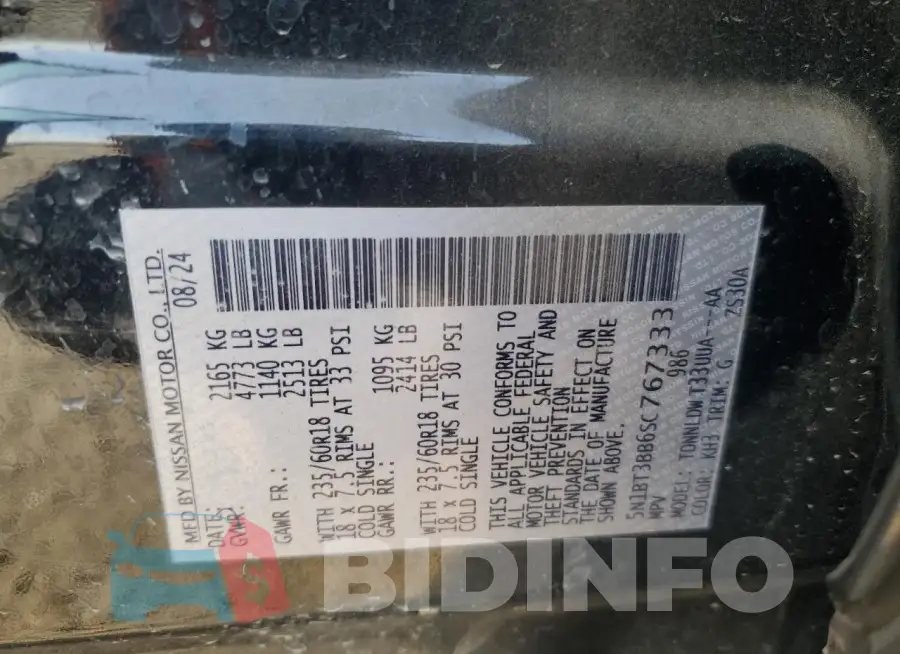5N1BT3BB6SC767333 Photo# 14