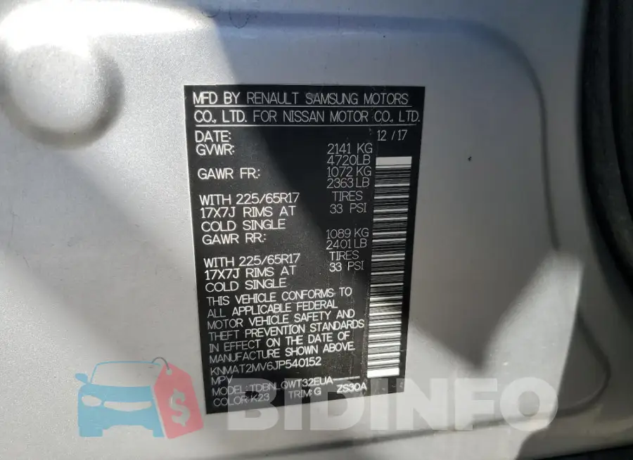 KNMAT2MV6JP540152 Photo# 13