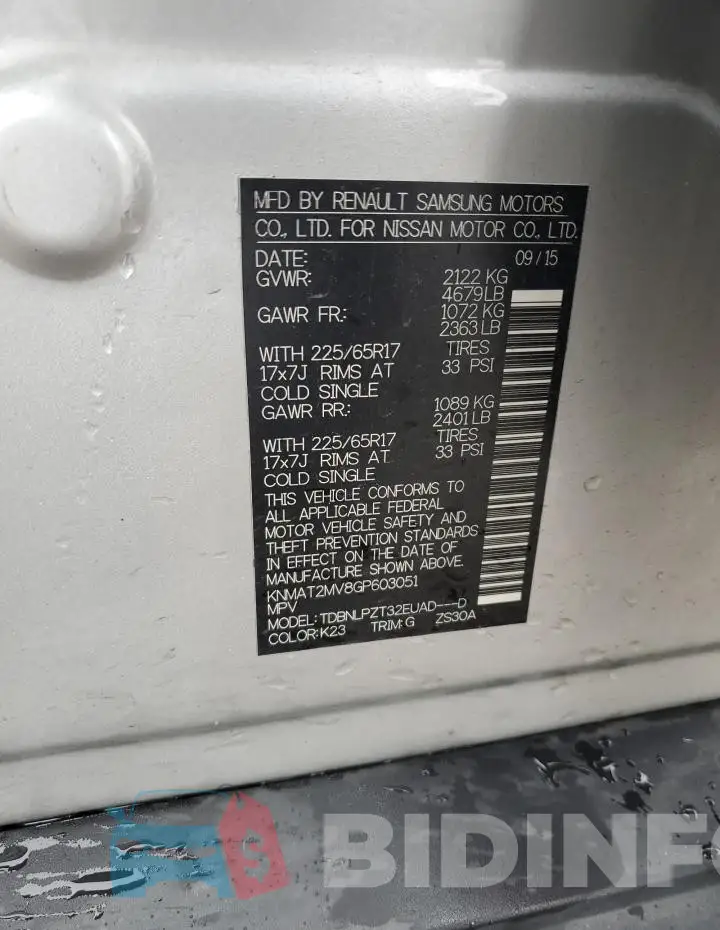 KNMAT2MV8GP603051 Photo# 13