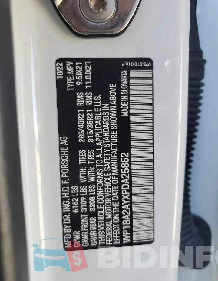 WP1BA2AYXPDA25852 Photo# 14
