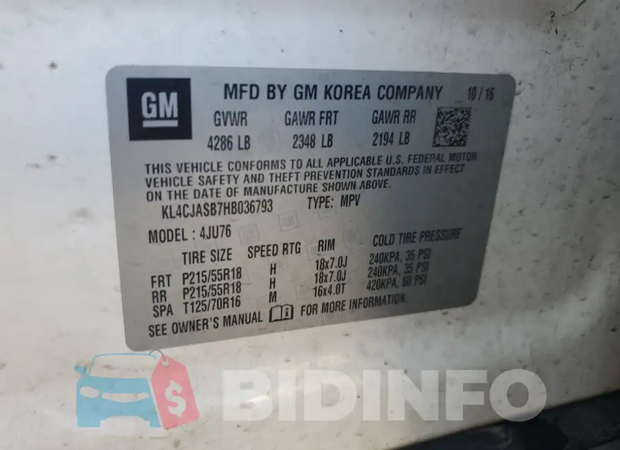 KL4CJASB7HB036793 Photo# 13