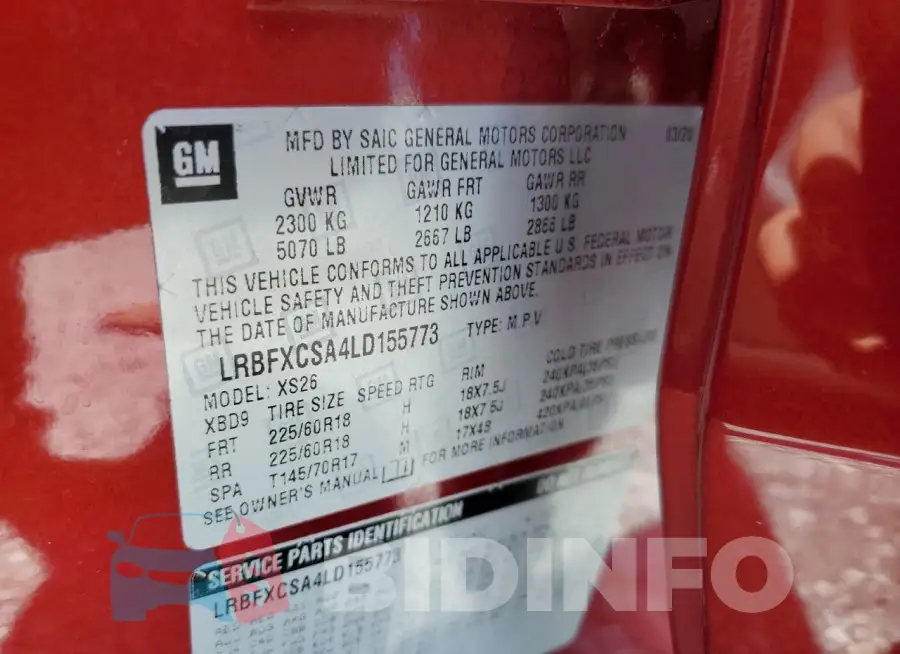 LRBFXCSA4LD155773 Photo# 13