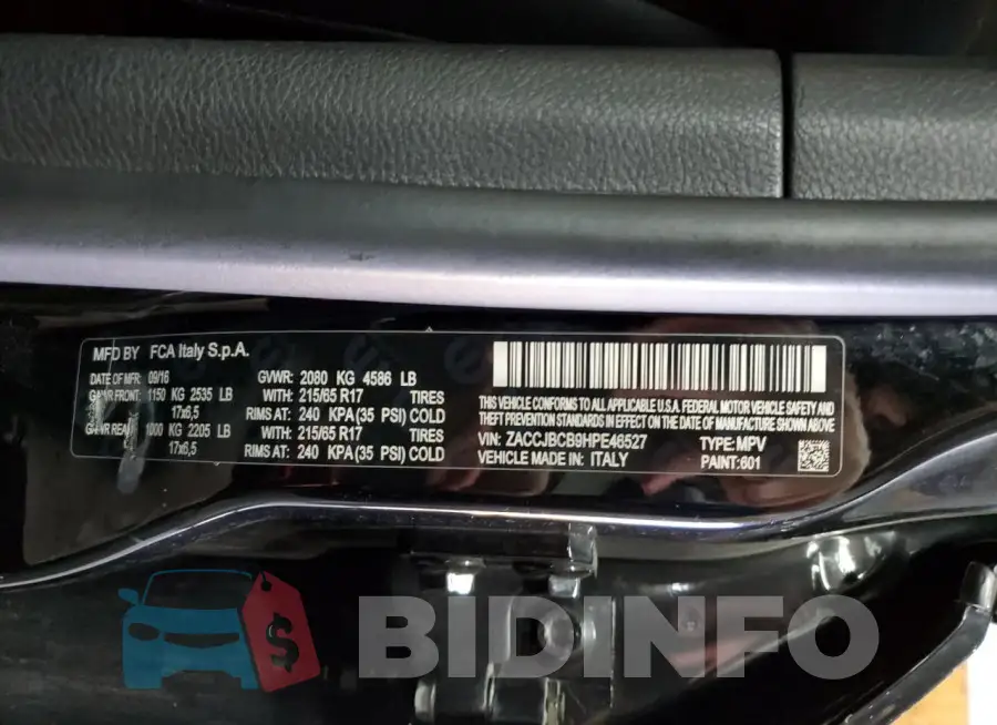 ZACCJBCB9HPE46527 Photo# 14
