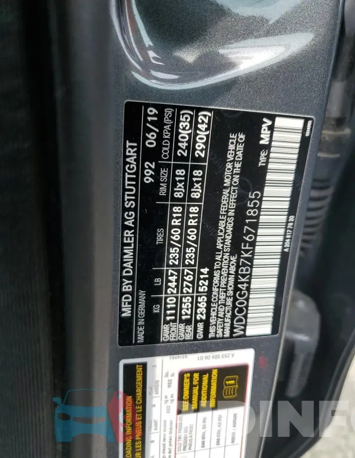 WDC0G4KB7KF671855 Photo# 13
