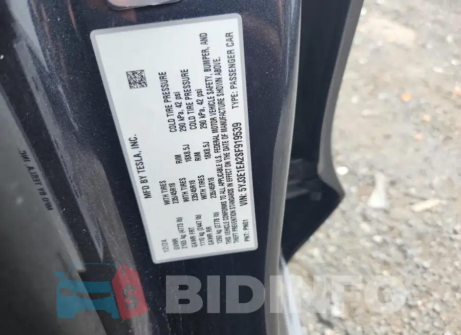 5YJ3E1EA2SF919539 Photo# 13