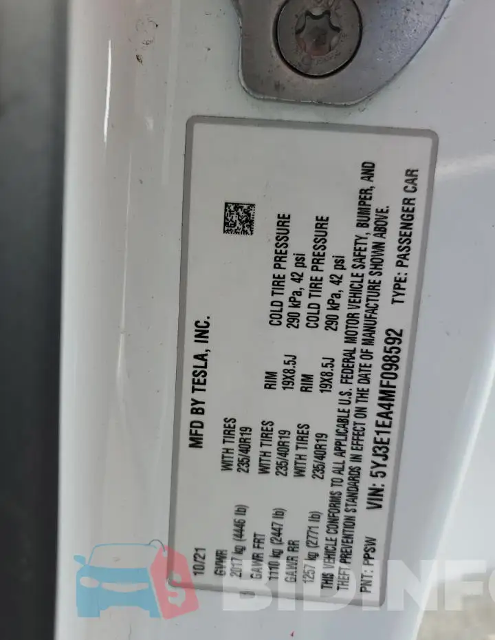 5YJ3E1EA4MF098592 Photo# 12