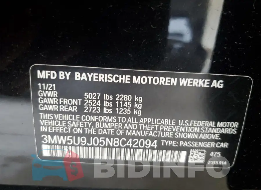 3MW5U9J05N8C42094 Photo# 12