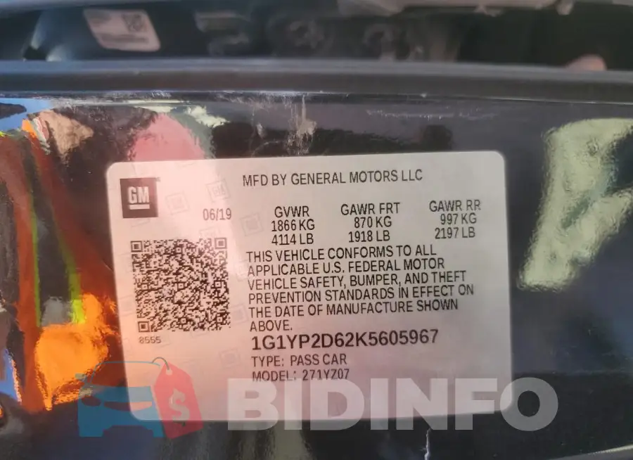 1G1YP2D62K5605967 Photo# 13