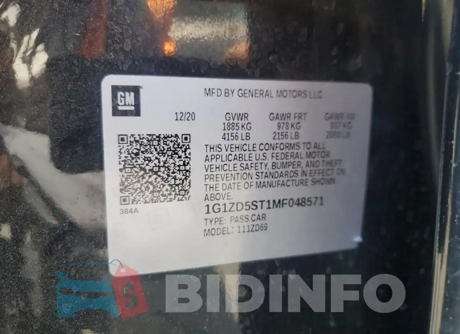 1G1ZD5ST1MF048571 Photo# 12