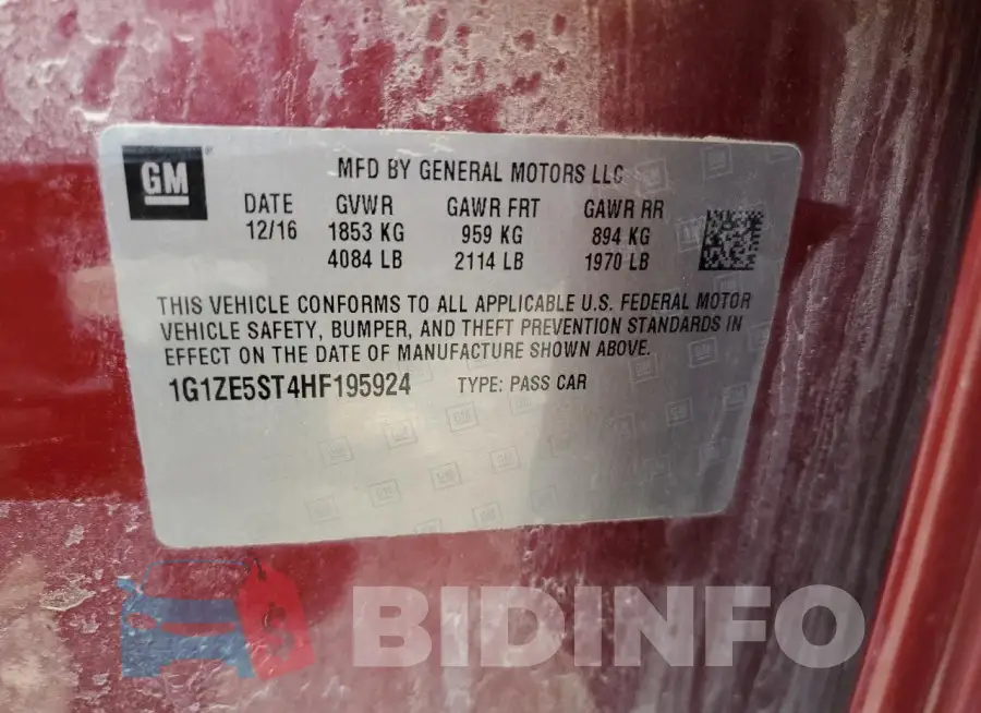 1G1ZE5ST4HF195924 Photo# 12