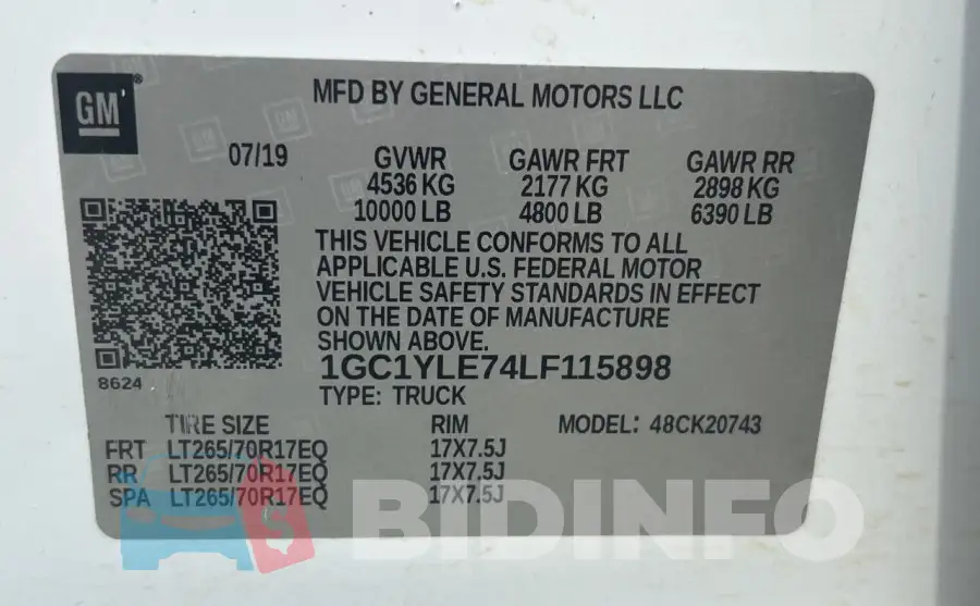 1GC1YLE74LF115898 Photo# 10