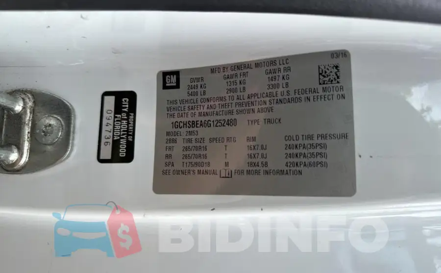 1GCHSBEA6G1252480 Photo# 10
