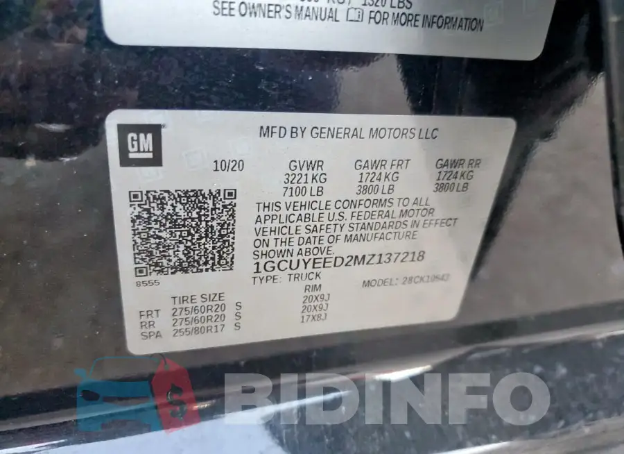 1GCUYEED2MZ137218 Photo# 13
